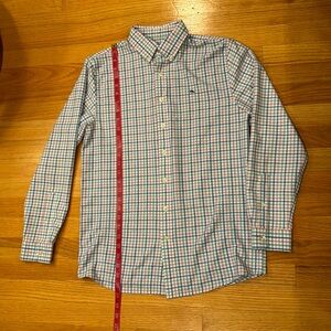 Vineyard Vines Prep Performance Whale Shirt - Boys size XL (18) Gingham